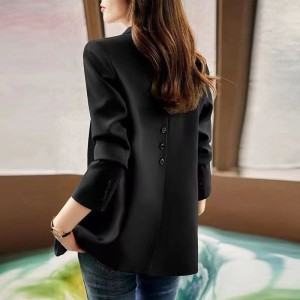 2025 new style casual suit jacket for women in spring and autumn, high-end niche design, commuting small suit